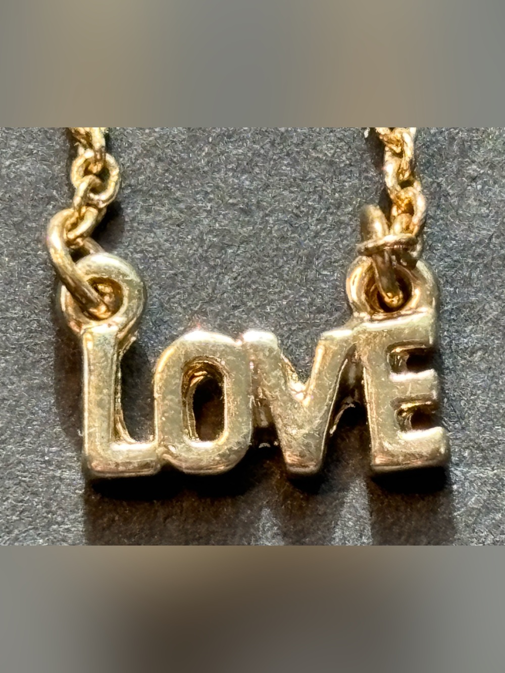 Gold-tone LOVE necklace